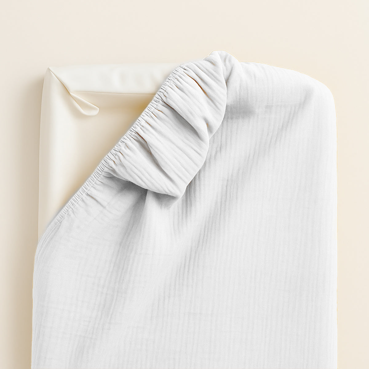 Funda De Colchón Para Cambiador En Algodón Bio Blanca_4