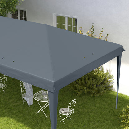 Outsunny Carpa Plegable 6x3 M Con Altura Ajustable Y Toldo Anti-uv Gris Claro_3