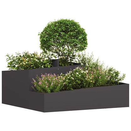 Macetero De Jardín Negro 100 X 100 X 50 Cm_2