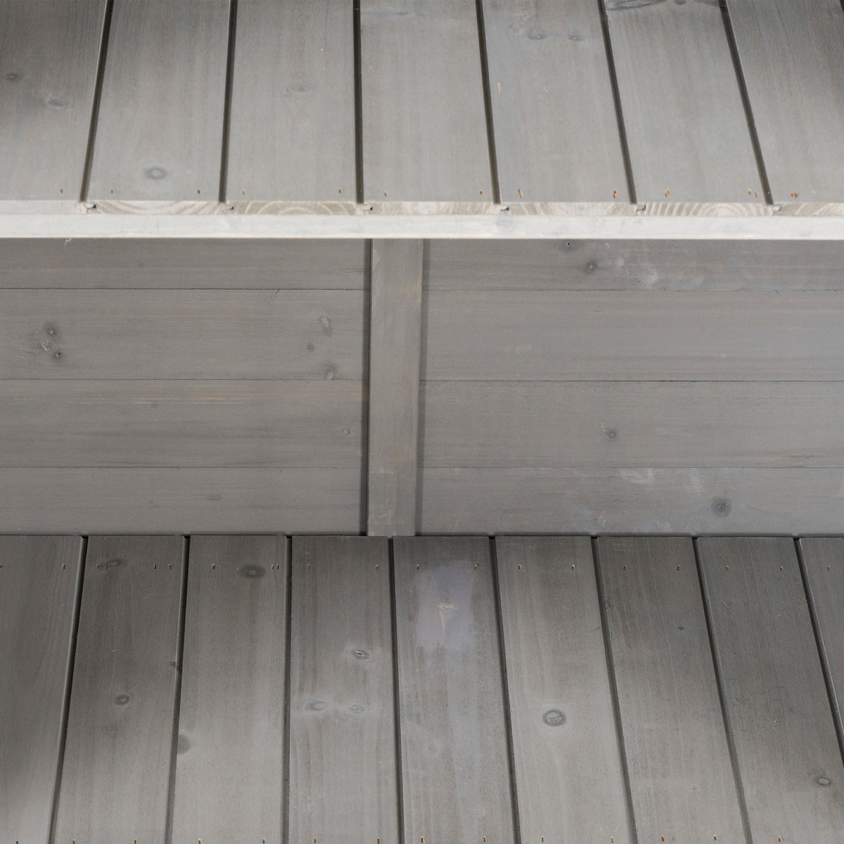 Outsunny Cobertizo Almacenamiento Madera Jardín 2 Estantes Interiores Gris_3