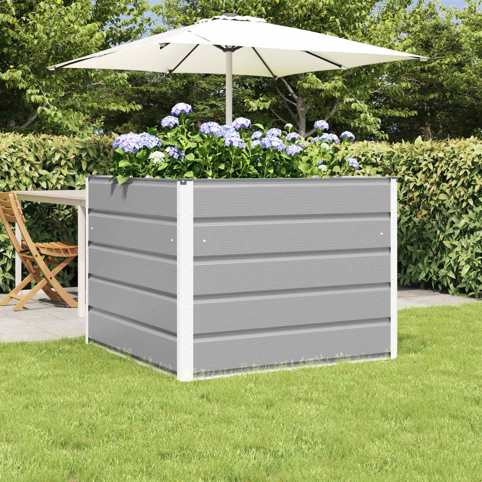 Jardinera Gris Claro 100 X 100 X 75 Cm Acero_1
