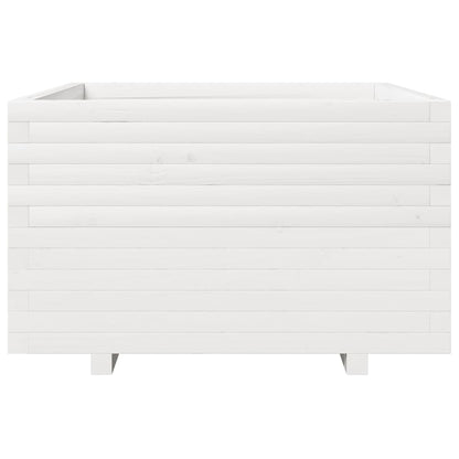 Jardinera Madera Maciza De Pino Blanco 80x80x49,5 Cm_4
