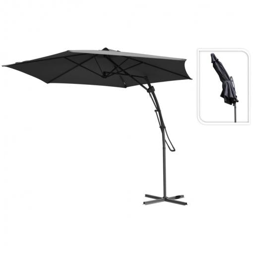 Parasol Excéntrico Ambiance 150 x 150 x 245 cm - Varios colores Gris oscuro