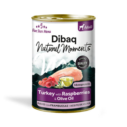 Dibaq Natural Moments Adulto Pavo Con Frambuesa, 12 Latas X 380gr_1