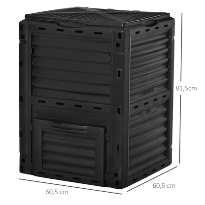 Outsunny Compostador Capacidad 300l Para Producción Abono Orgánico_2