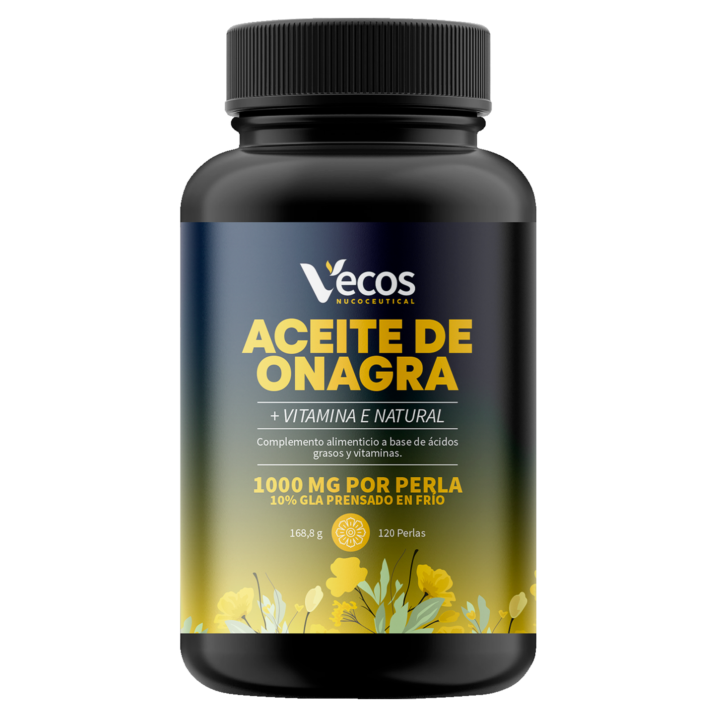 Aceite De Onagra 1000 Mg Vecos | Equilibrio Hormonal Femenino | Rico En Gla_0
