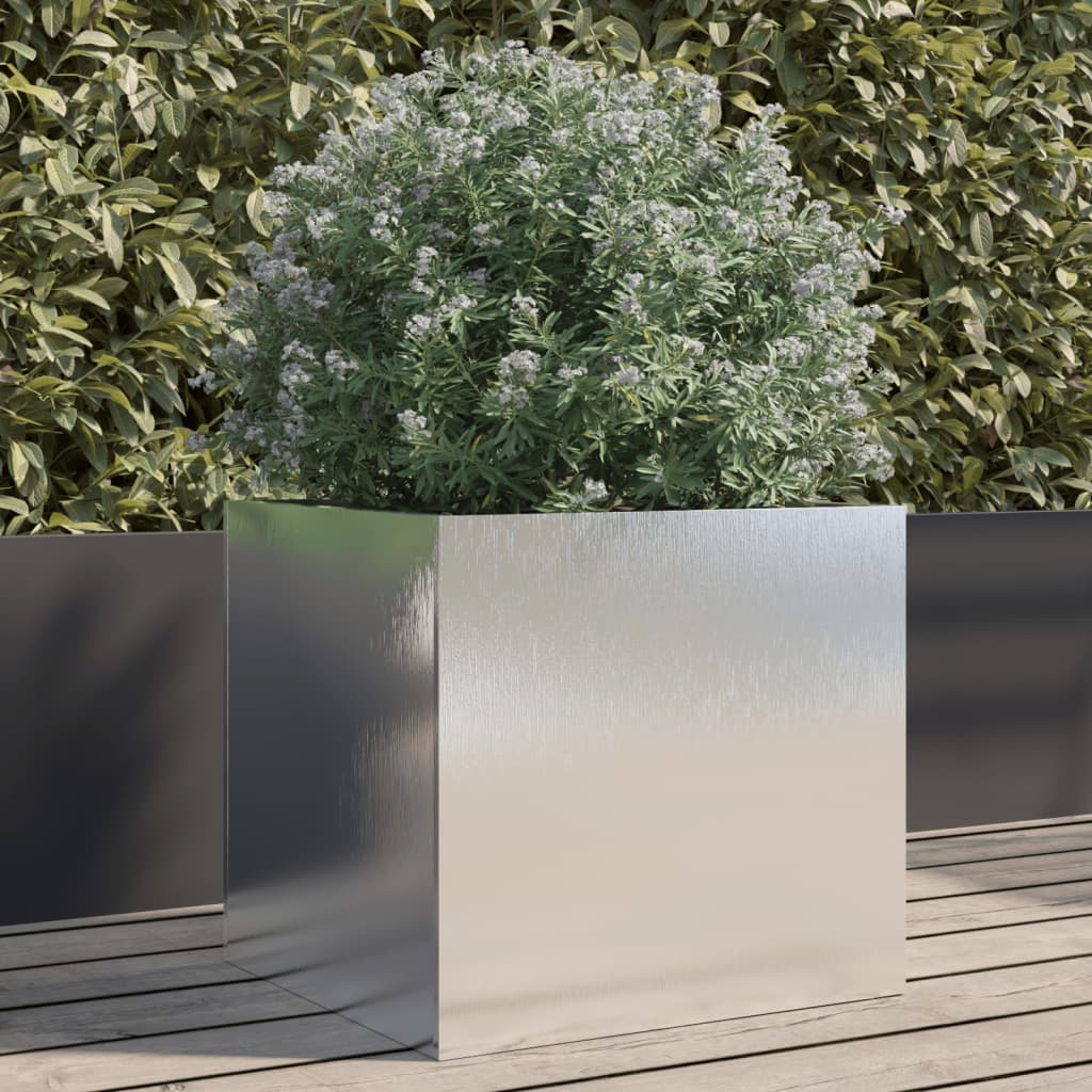 Jardinera De Acero Inoxidable Plateado 42x40x39 Cm_1