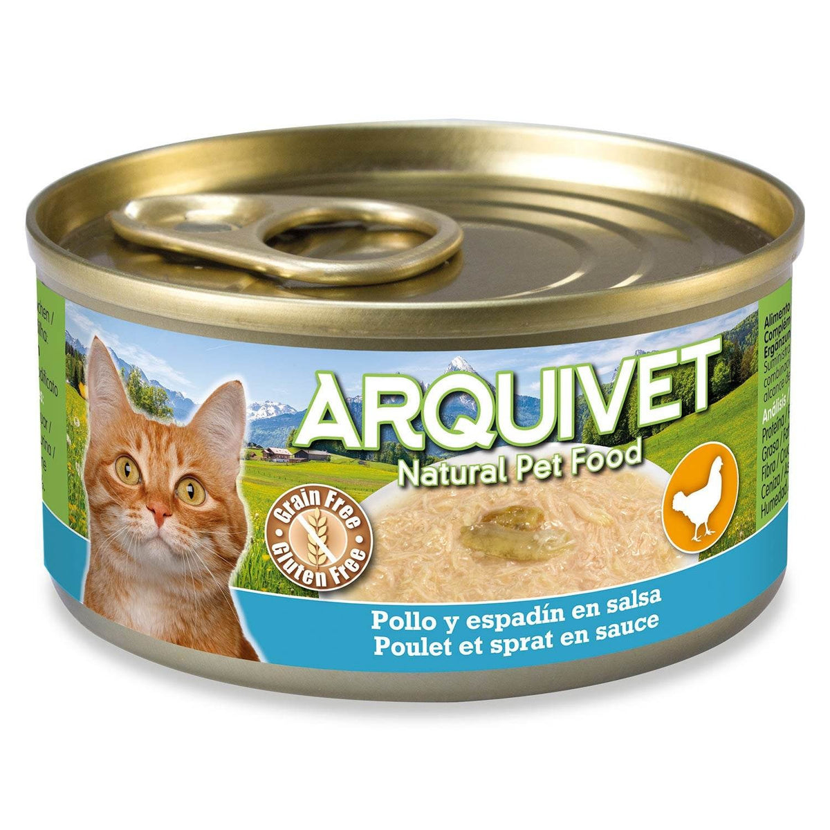 Pollo y espadín en salsa Arquivet 80 g Comida húmeda para gatos