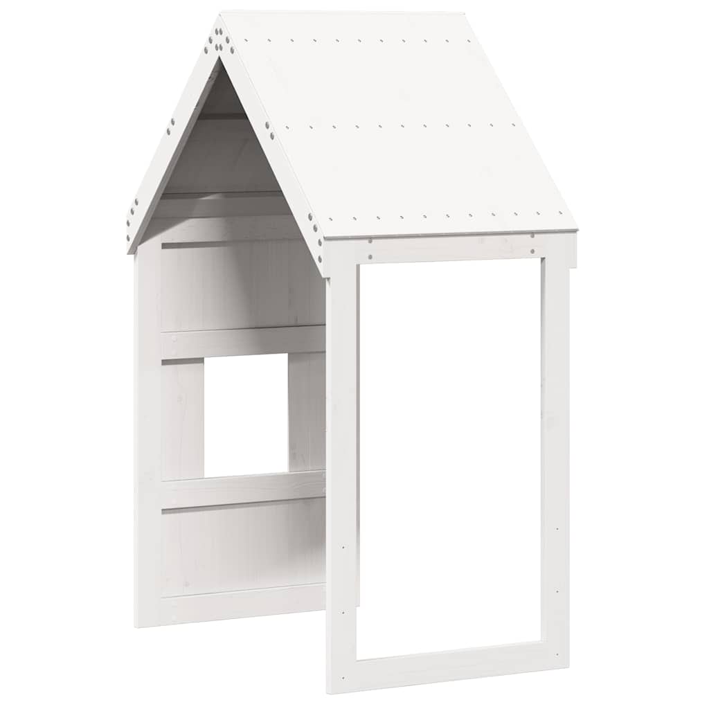 Techo De Cama Infantil Madera Maciza Pino Blanco 60x99x139,5 Cm_5