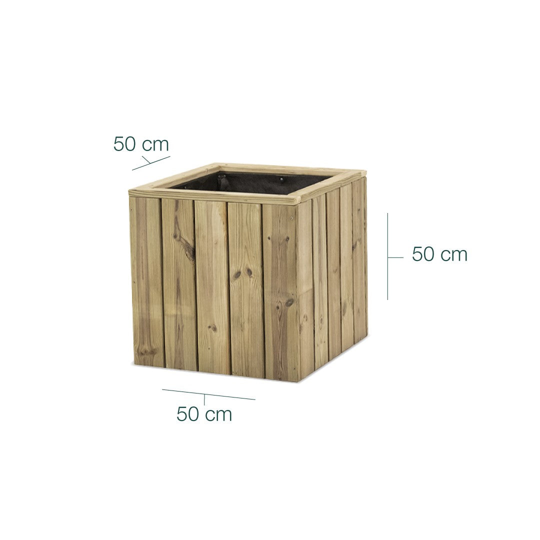 Jardinera De Madera Para Exterior Atrium Hortalia 50x50x50 Cm_5