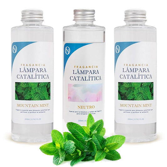 Pack Ahorro 3x Fragancias Para Lámpara Catalítica: 2 Aromas Mountain Mint 500ml + Limpiador Neutro 200ml._0