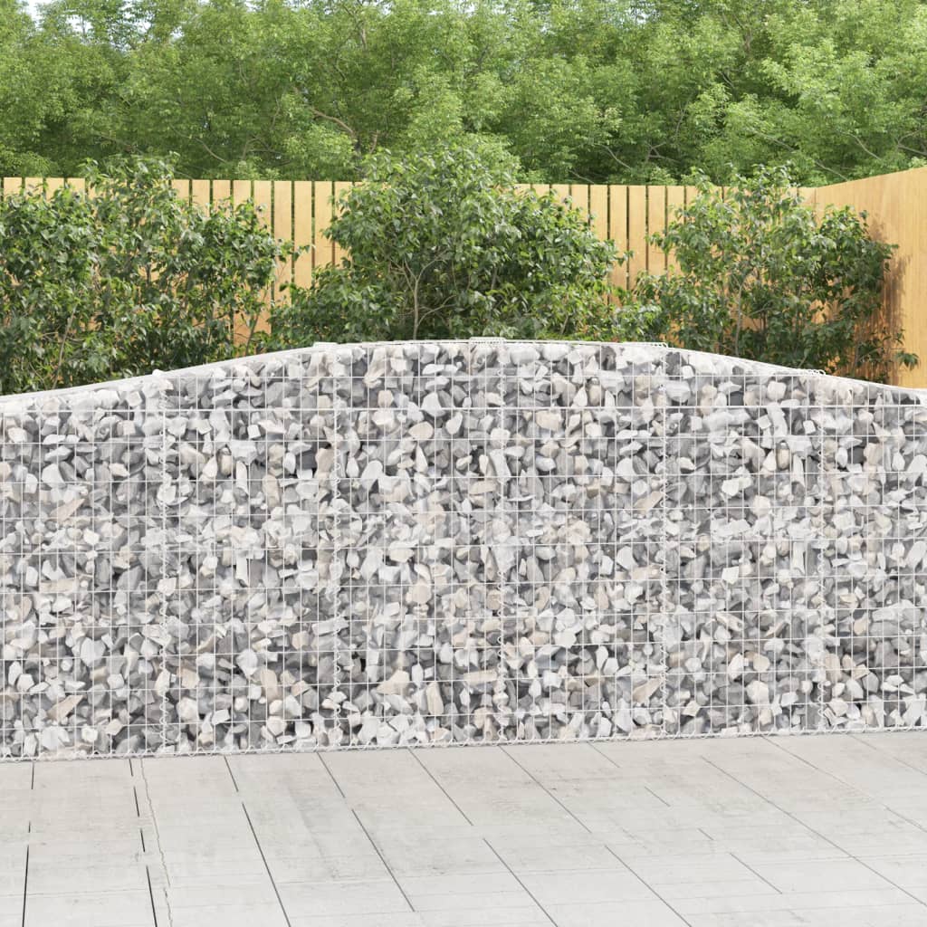 Cestas De Gaviones 7 Uds Forma De Arco Hierro 400x50x100/120 Cm_1