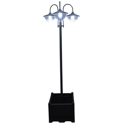 Outsunny Farol Solar De Jardín 189 Cm Con 18 Luces Led Blanca Fría 6000k Ip44_0