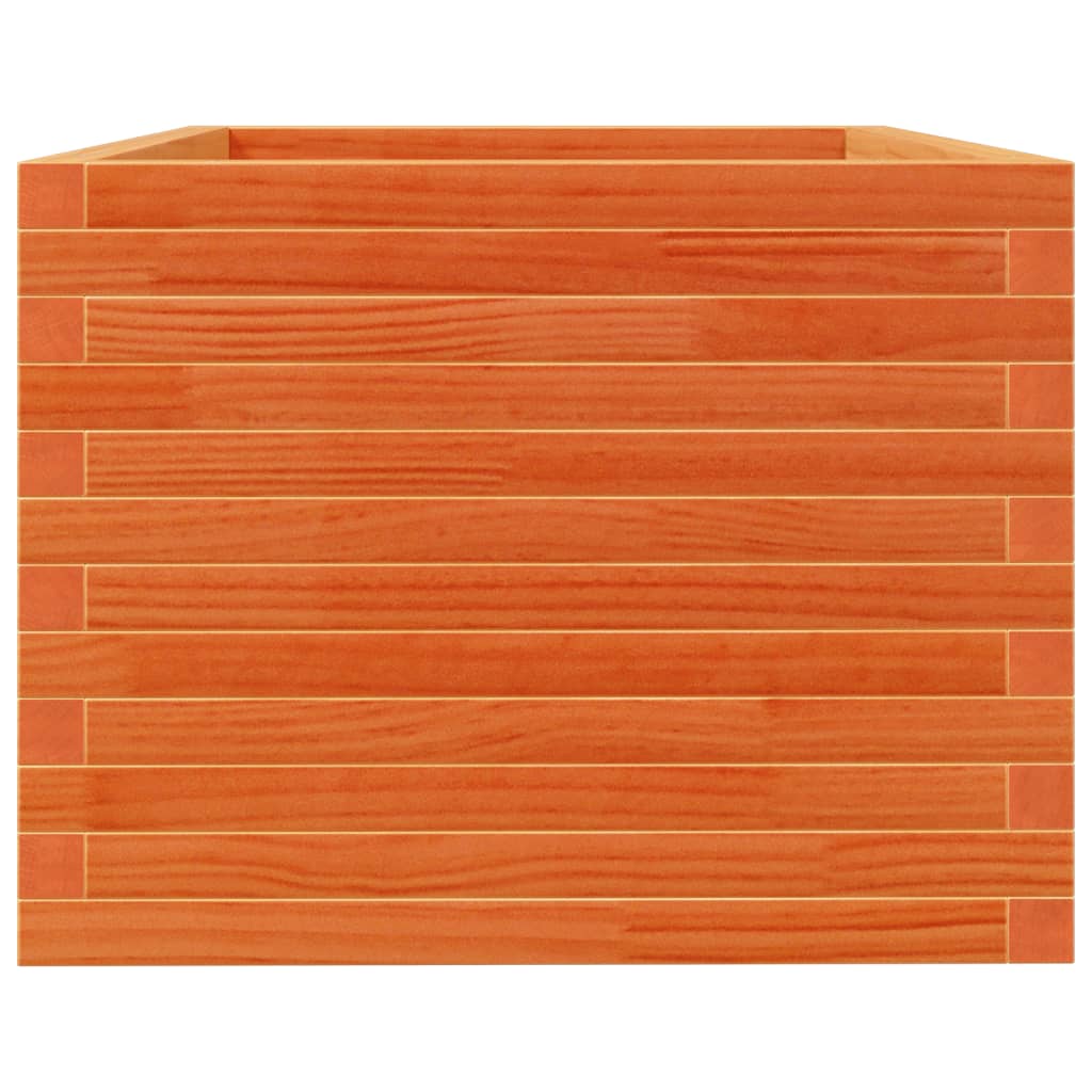 Jardinera Madera Maciza De Pino Marrón Cera 90x60x45,5 Cm_5