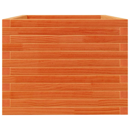 Jardinera Madera Maciza De Pino Marrón Cera 90x60x45,5 Cm_5