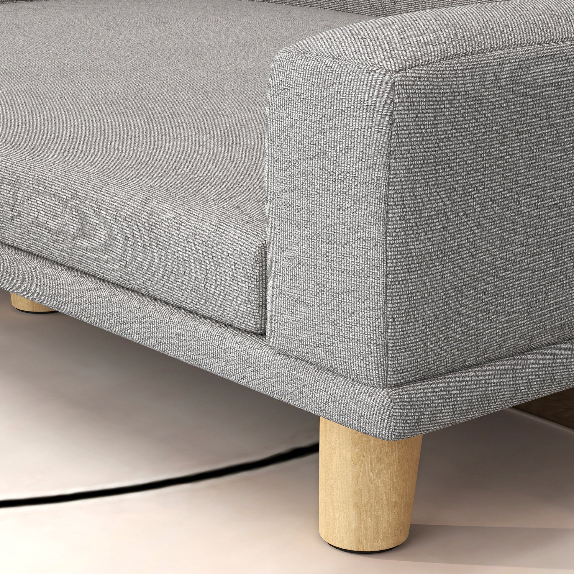 Pawhut Sofá Para Perros Grandes Con Cojín Lavable 98x67x25 Cm Gris Claro_3