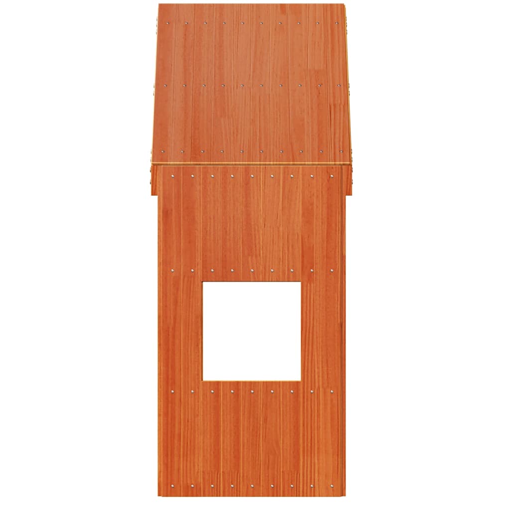 Techo De Cama Infantil Madera Maciza Pino Marrón 55x84x132 Cm_3