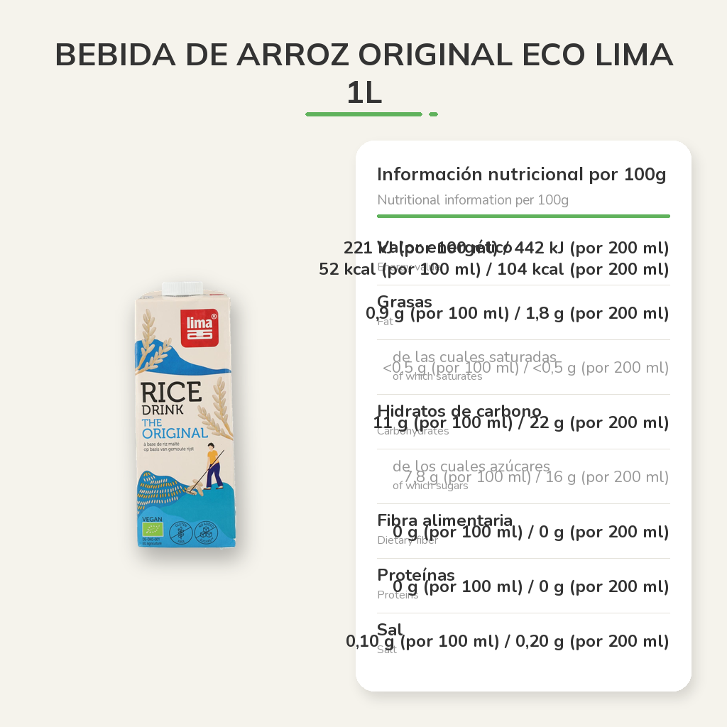 Información nutricional