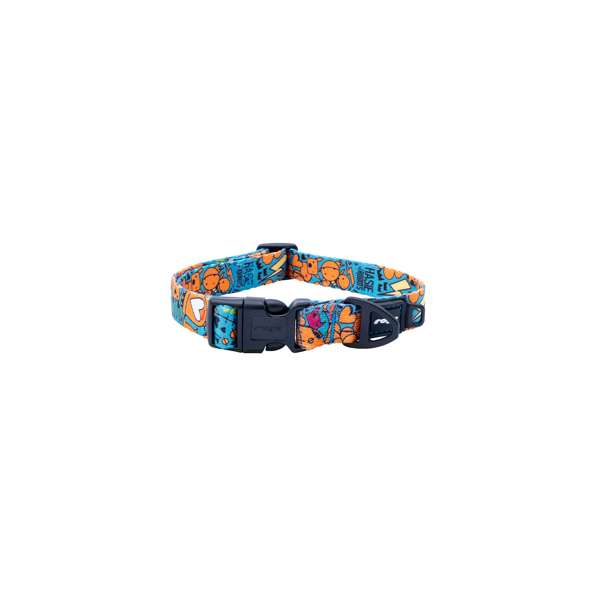 Collar Para Perro, Modelo Fusion De Rogz, Estampado Graffiti Azules. Talla M (12-22kg)_1