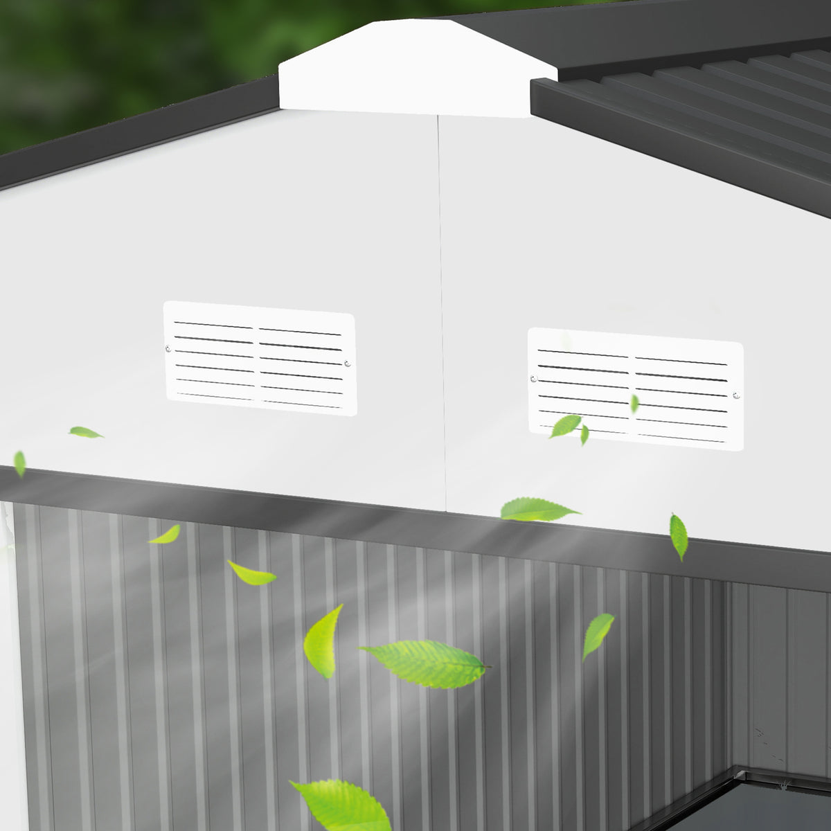 Outsunny Caseta De Jardín Exterior 12,4 M² 340x386x200 Cm Con Puerta Corredera_3