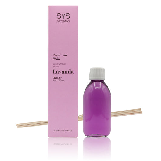 Recambio Mikado de Lavanda Origins SYS Aromas 200 ml | Con Palos | Aroma Floral y Relajante_0