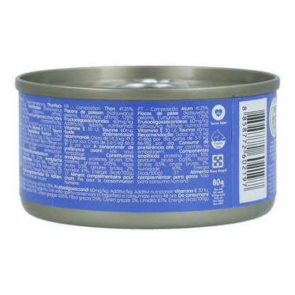 Kit Cat Lata Toppers - Atún &amp; Katsobushi 80 g Comida húmeda para gatos en gelatina