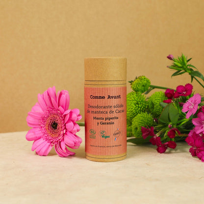 Desodorante sólido de geranio y menta piperita Comme Avant 60 g