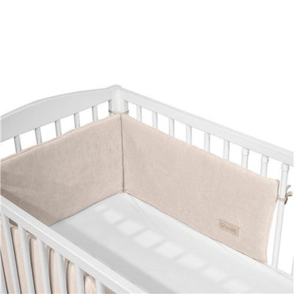Chichonera Para Cuna 180x30 Velour Algodón Beige_1