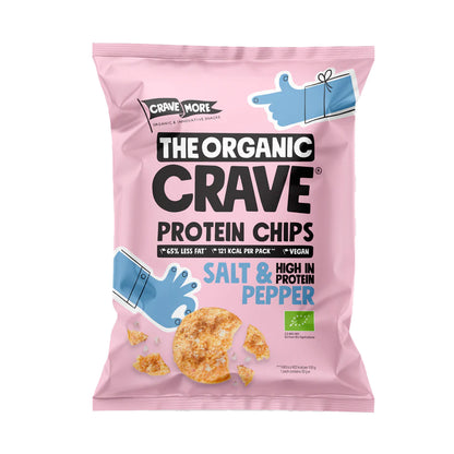 Chips Proteicos de Lentejas Salt &amp; Pepper The Organic Crave 75 g