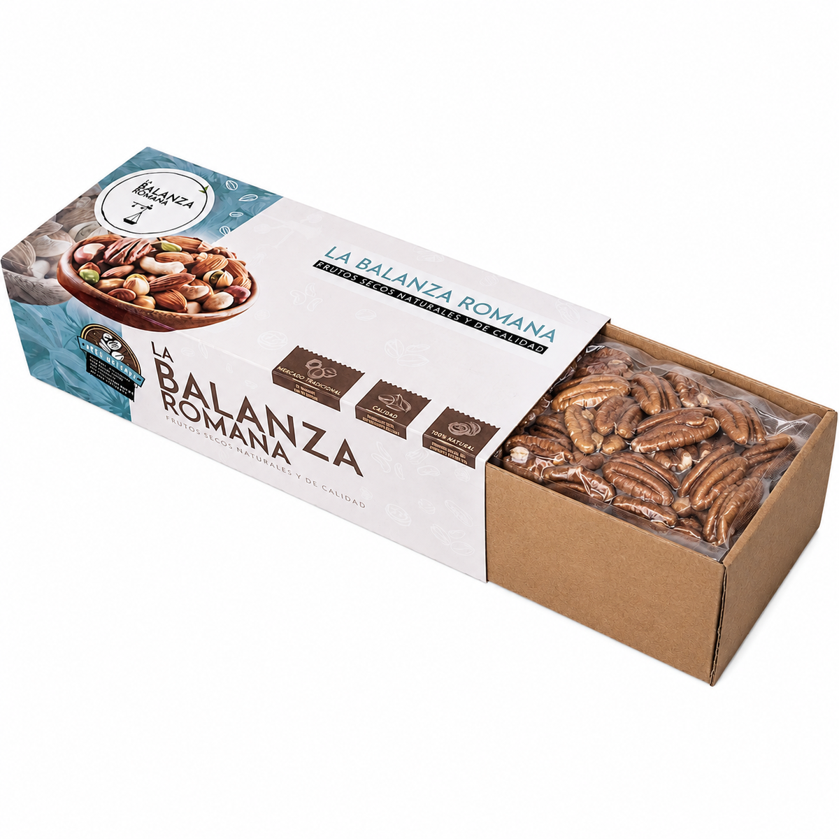 Mitades De Nuez Pecana Mantecosa - Envasadas Al Vacío - Pack 2 X 600g (2 Envases Retail) | Fruto Seco Ecológico Premium_1