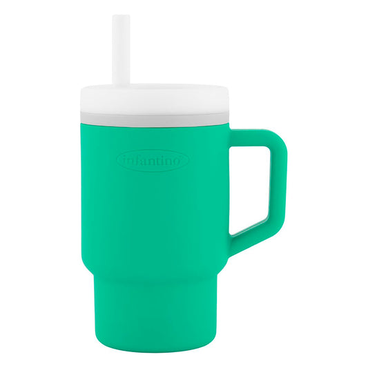 Infantino Mi Primer Vaso, Pajita Resistente Y Asa Para Niños Pequeños, Fácil De Limpiar, 250ml, Verde_0