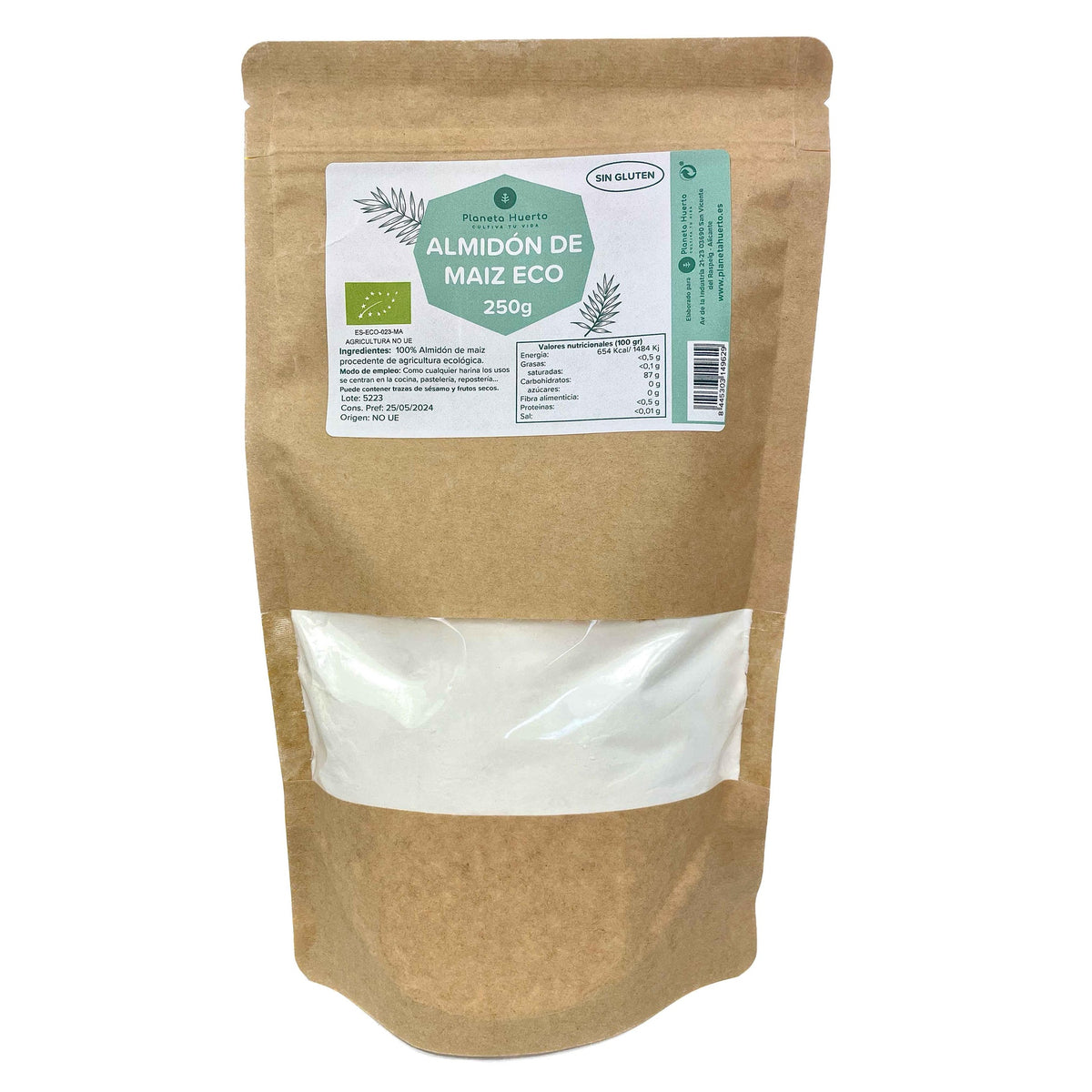 Almidón de maíz sin gluten ECO Planeta Huerto  250 g