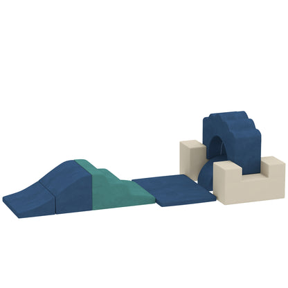 Bloques De Espuma Aiyaplay Terciopelo, Espuma Pu 30d Azul 50x40x25 Cm_3
