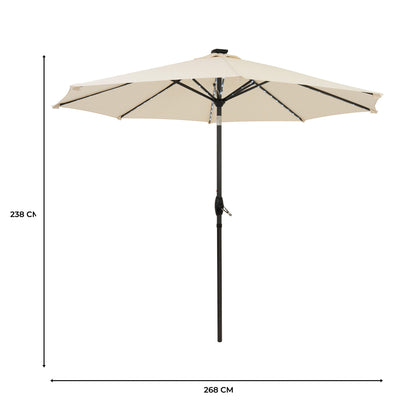 Parasol Led Inclinable De 2,7 M – Crema_4