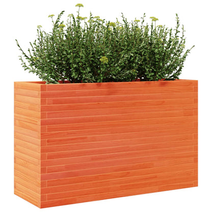 Jardinera Madera Maciza De Pino Marrón Cera 110x40x68,5 Cm_3