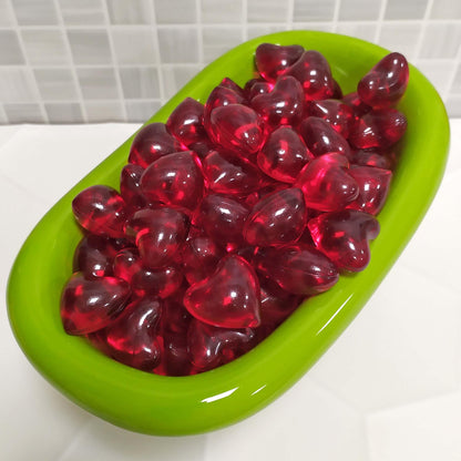 Pack 40 Perlas De Baño Aromatizada En Forma De Corazón - Con Aceite De Soja - Hidratante Y Aromática - Aroma Fresas_3