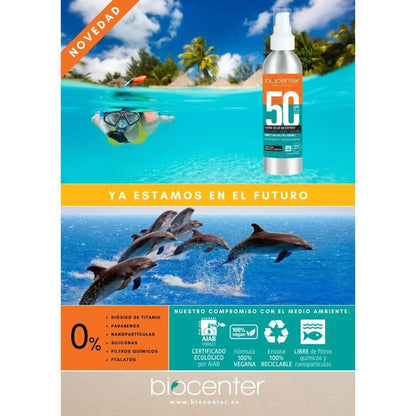 Spray solar alta protección UVA SPF 50 ecológica, vegana, sin nanopartículas 125 ml