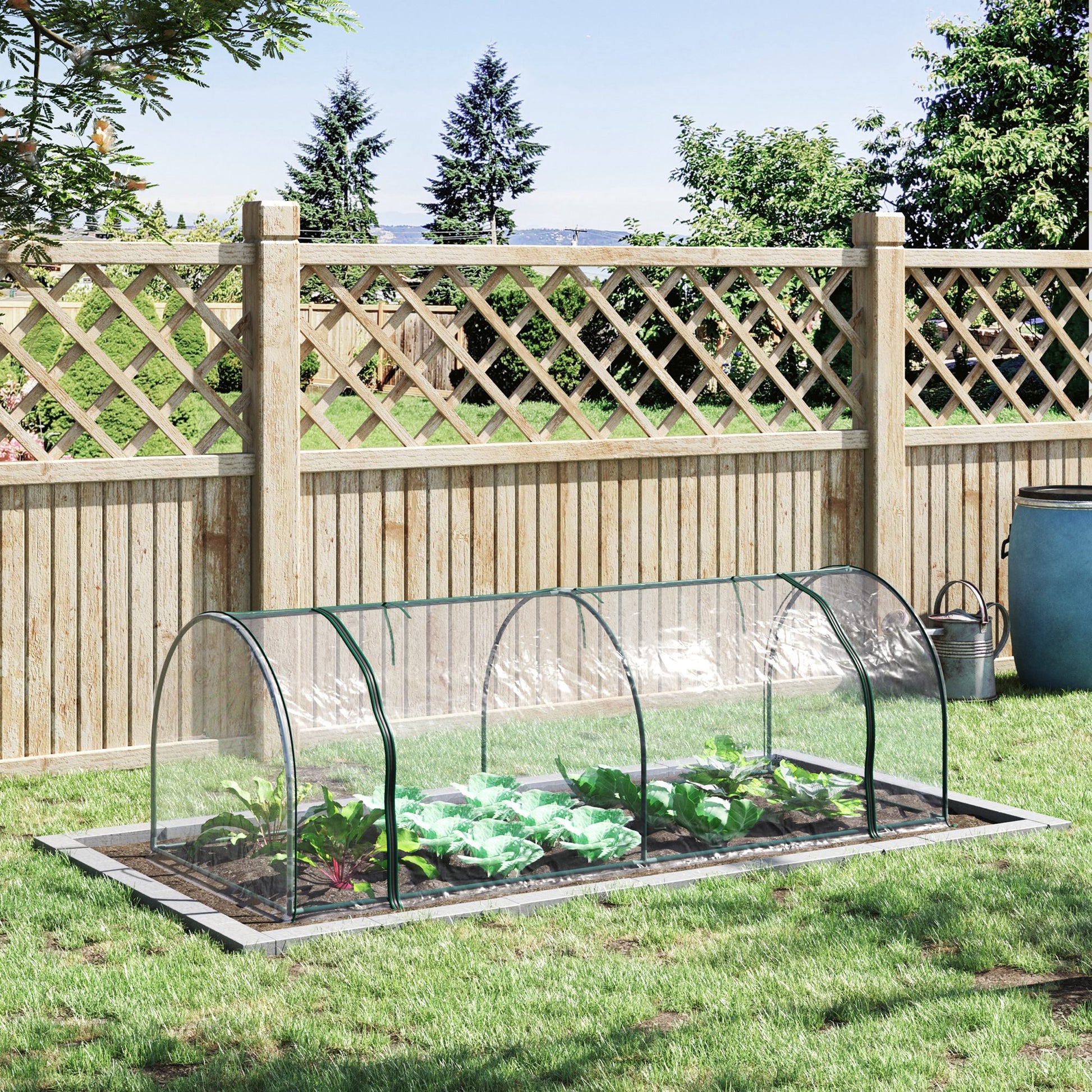 Outsunny Invernadero Caseta 250x100x80 Cm Para Jardín Terraza Cultivo De Plantas_1