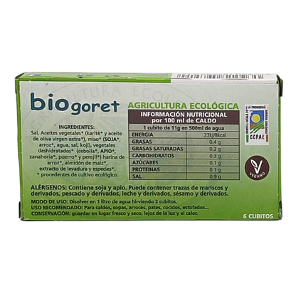 Caldo De Verduras En Cubitos Bio 6x11g Biogoret_1