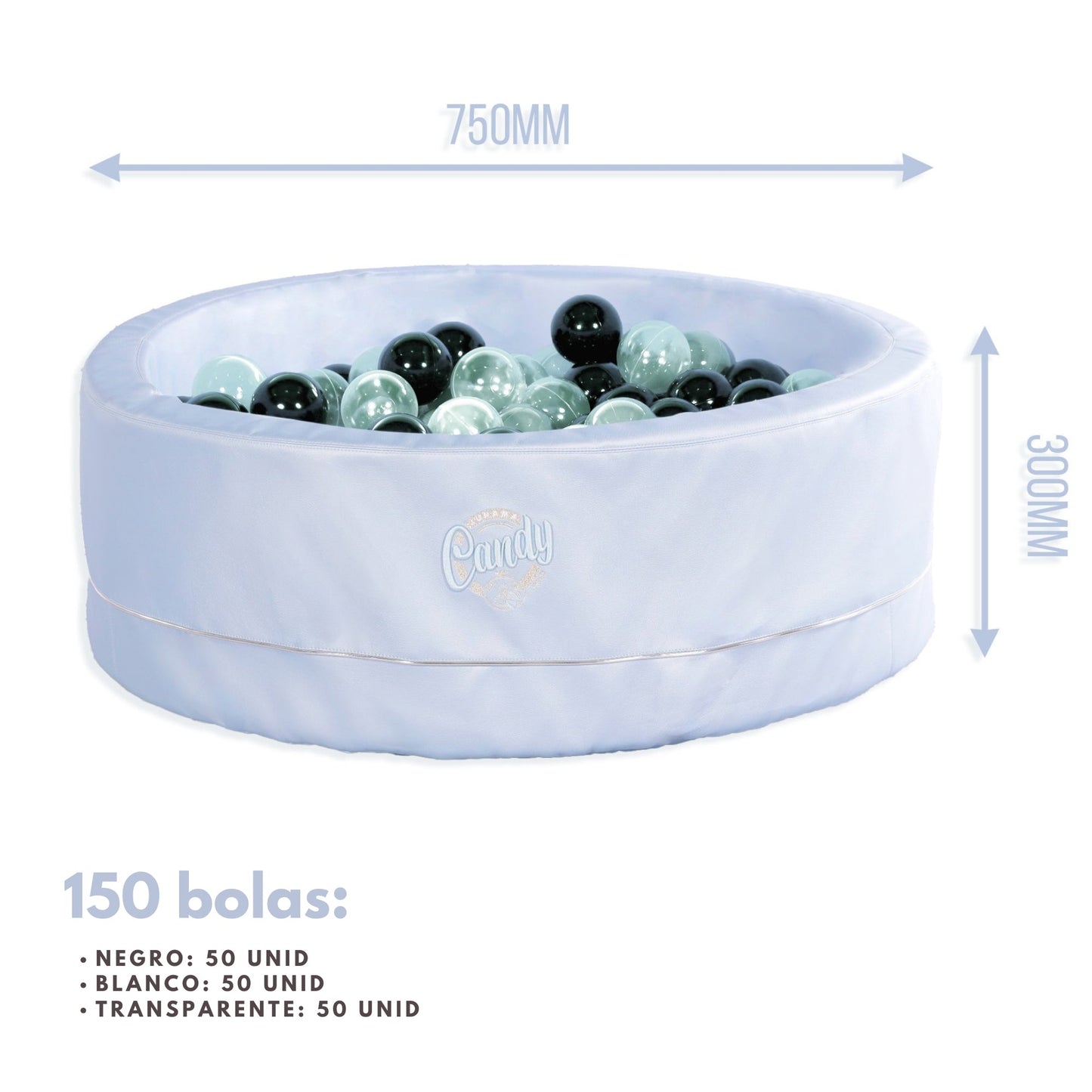 Piscina De Bolas Polipiel Candy Azul Claro_3