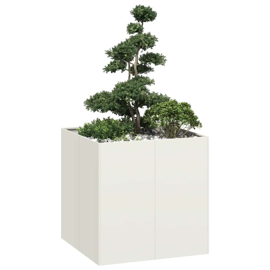 Jardinera Acero Blanco 80x80x80 Cm_1