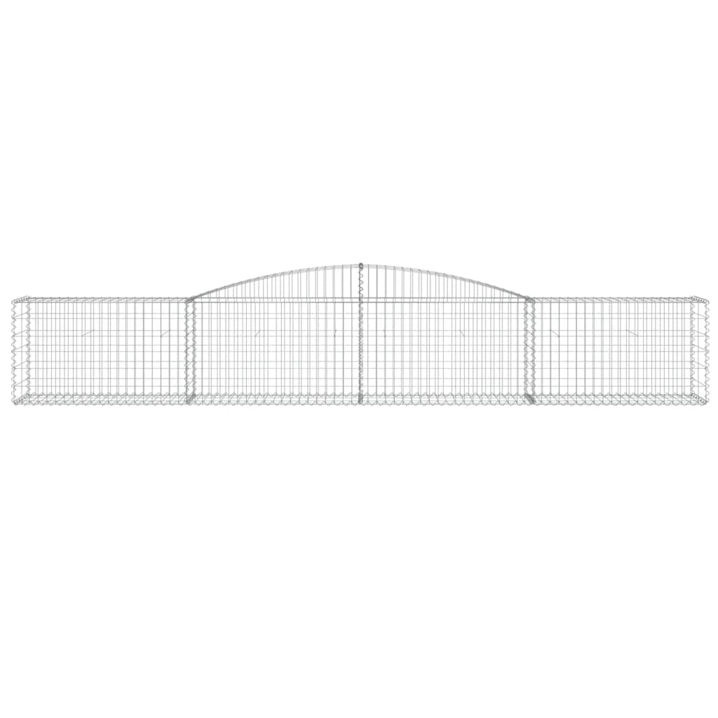 Cestas De Gaviones 20 Uds Forma De Arco Hierro 400x50x60/80 Cm_3