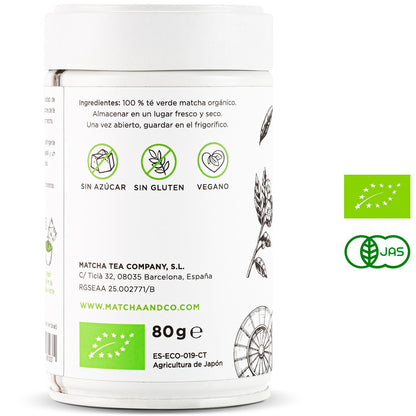 Té Matcha Ceremonial 100% ecológico Matcha &amp; CO 80 g