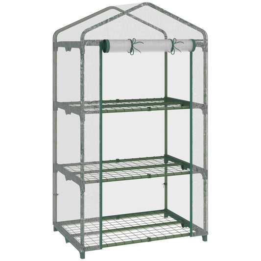 Invernadero De Jardín Outsunny Metal, Pvc Transparente 69x49x125 Cm_0