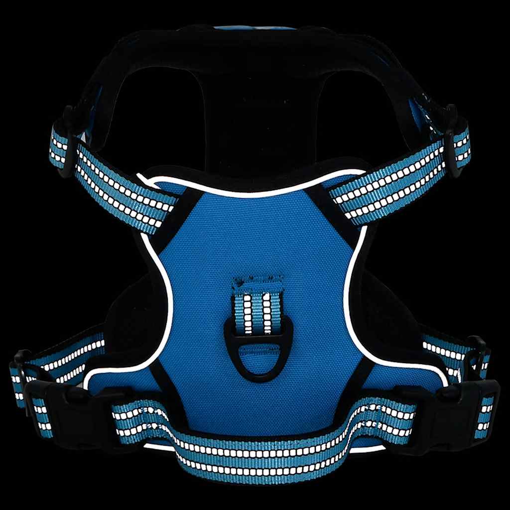 Arnés Para Perros Con Bandas Reflectantes Ajustables Azul L_3