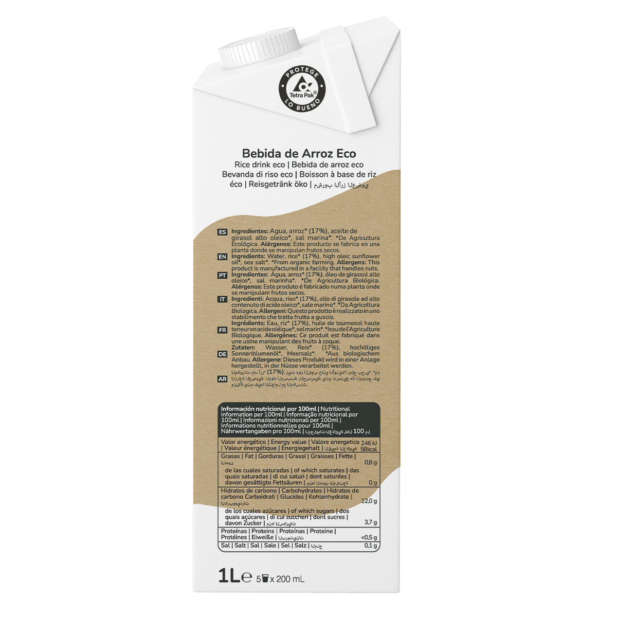 Pack 12x Bebida de Arroz Eco Planeta Huerto 1L