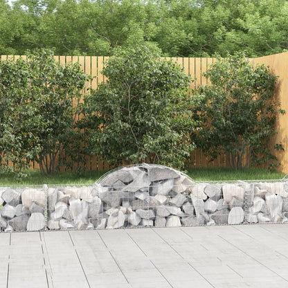 Cestas De Gaviones 9 Uds Forma De Arco Hierro 200x30x40/60 Cm_1