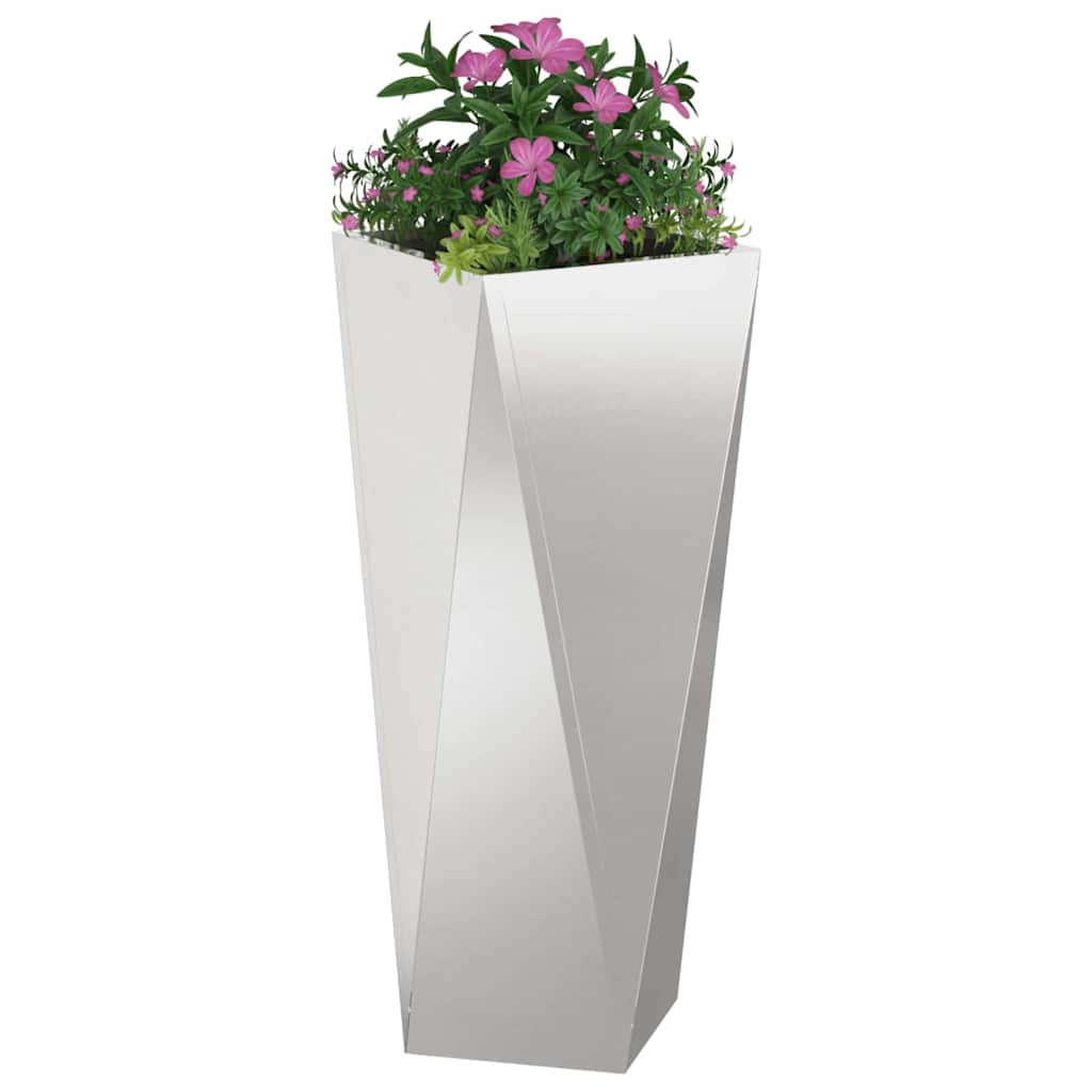 Jardinera Plateado 30 X 30 X 75 Cm Acero Inoxidable_2
