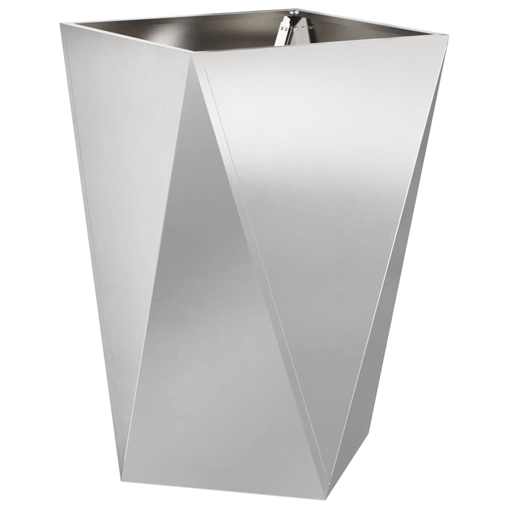 Jardinera Plateado 50 X 50 X 75 Cm Acero Inoxidable_0