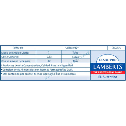 Candaway Lamberts 60 tabletas